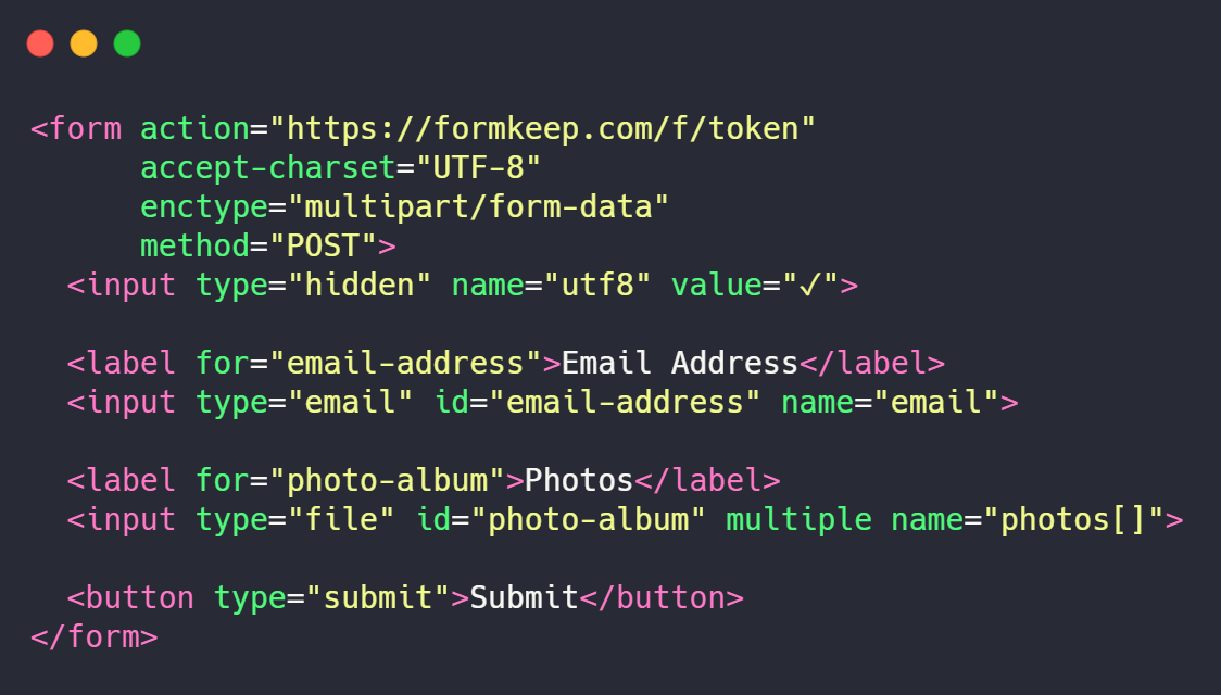 Form Endpoint API Example